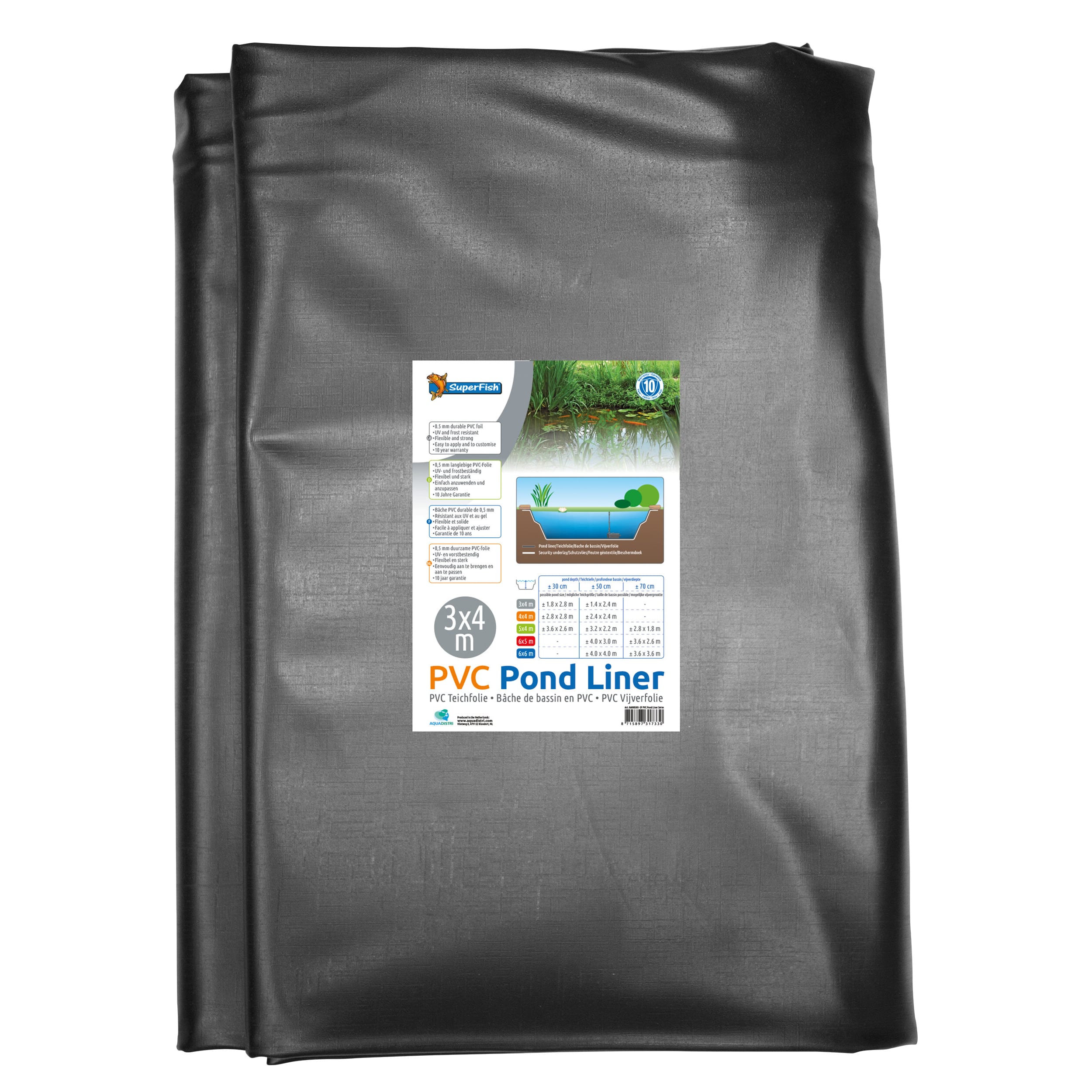 Pond liner 3x4 m