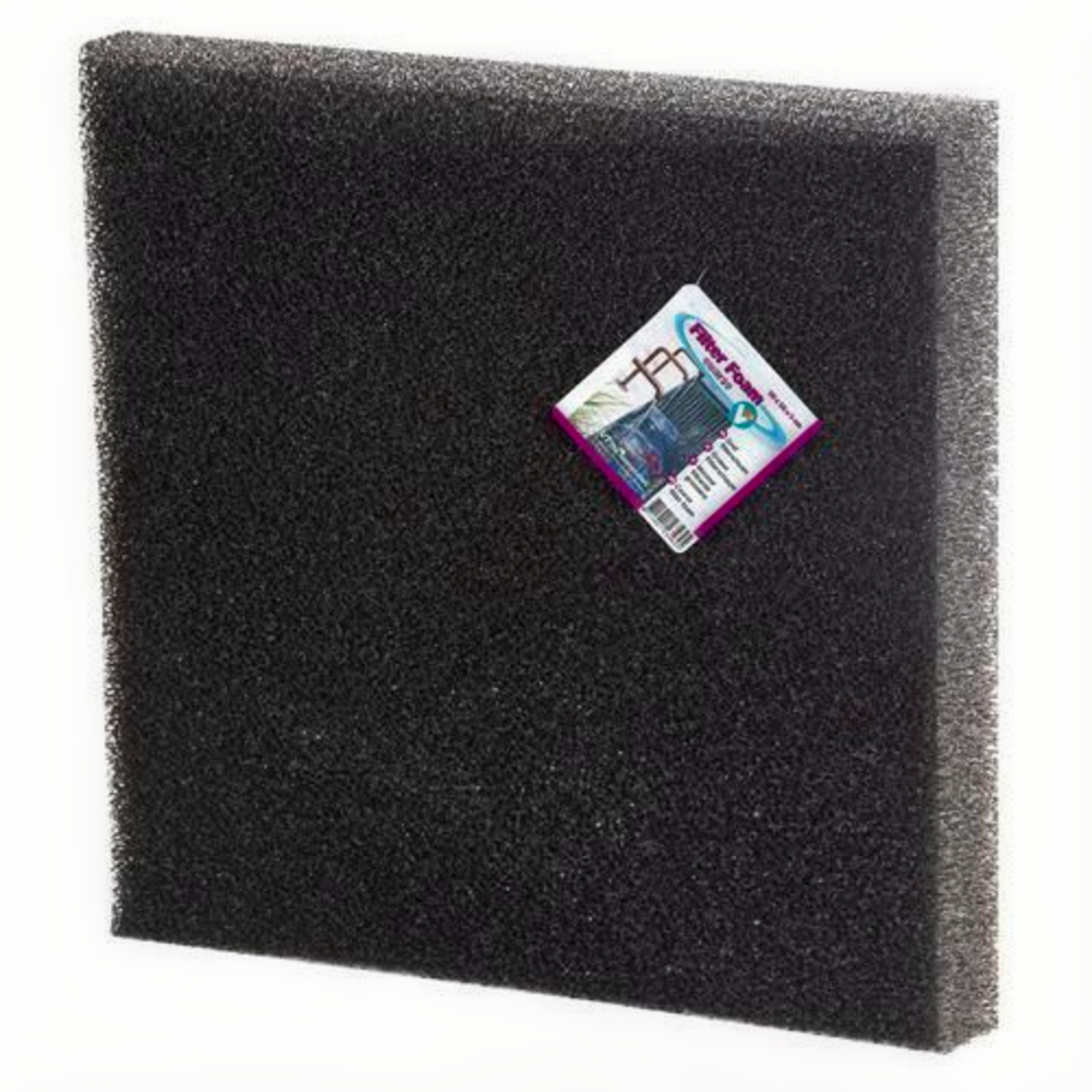 Filter foam 50 x 50 x 5 cm black - coarse