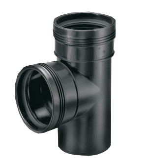 PP T-piece 88,5° 110mm sleeve/spigot
